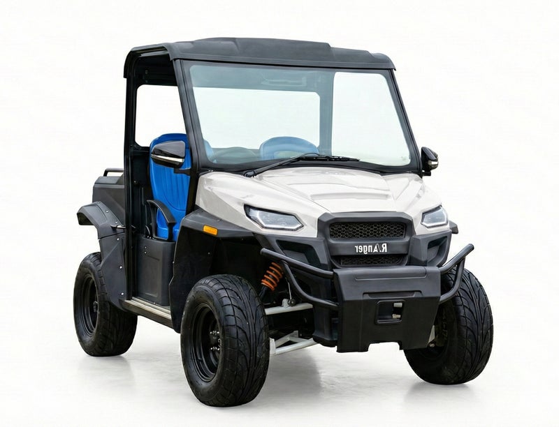 Ranger UTV Police Off-Road 2-Seater Electric Utility Vehicle with Cargo Box & Lithium Battery 173Ah | LSEV (White) - Image 1